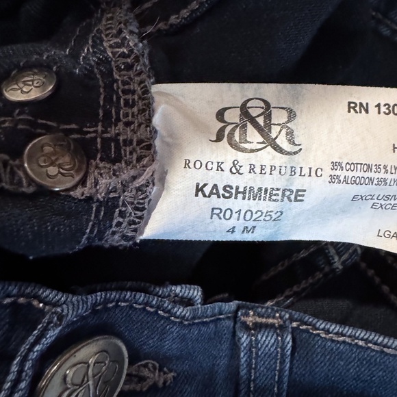 ROCK & REPUBLIC Kashmire R010252 Jeans Size 4 - Picture 6 of 7